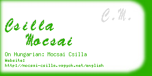 csilla mocsai business card